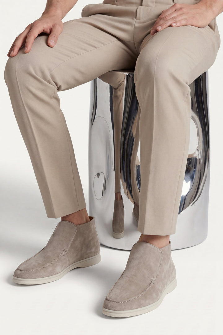 High Top Capri in Camoscio Taupe | Nico Milan