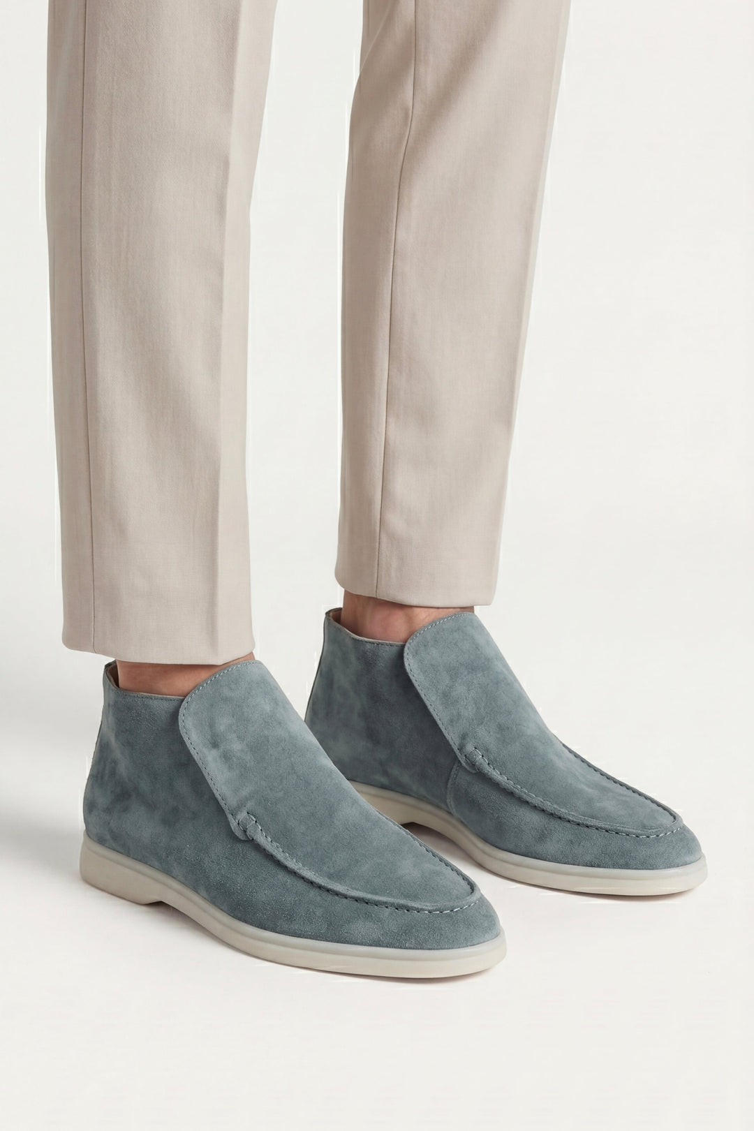 High Top Capri in Camoscio Verde Menta | Nico Milan