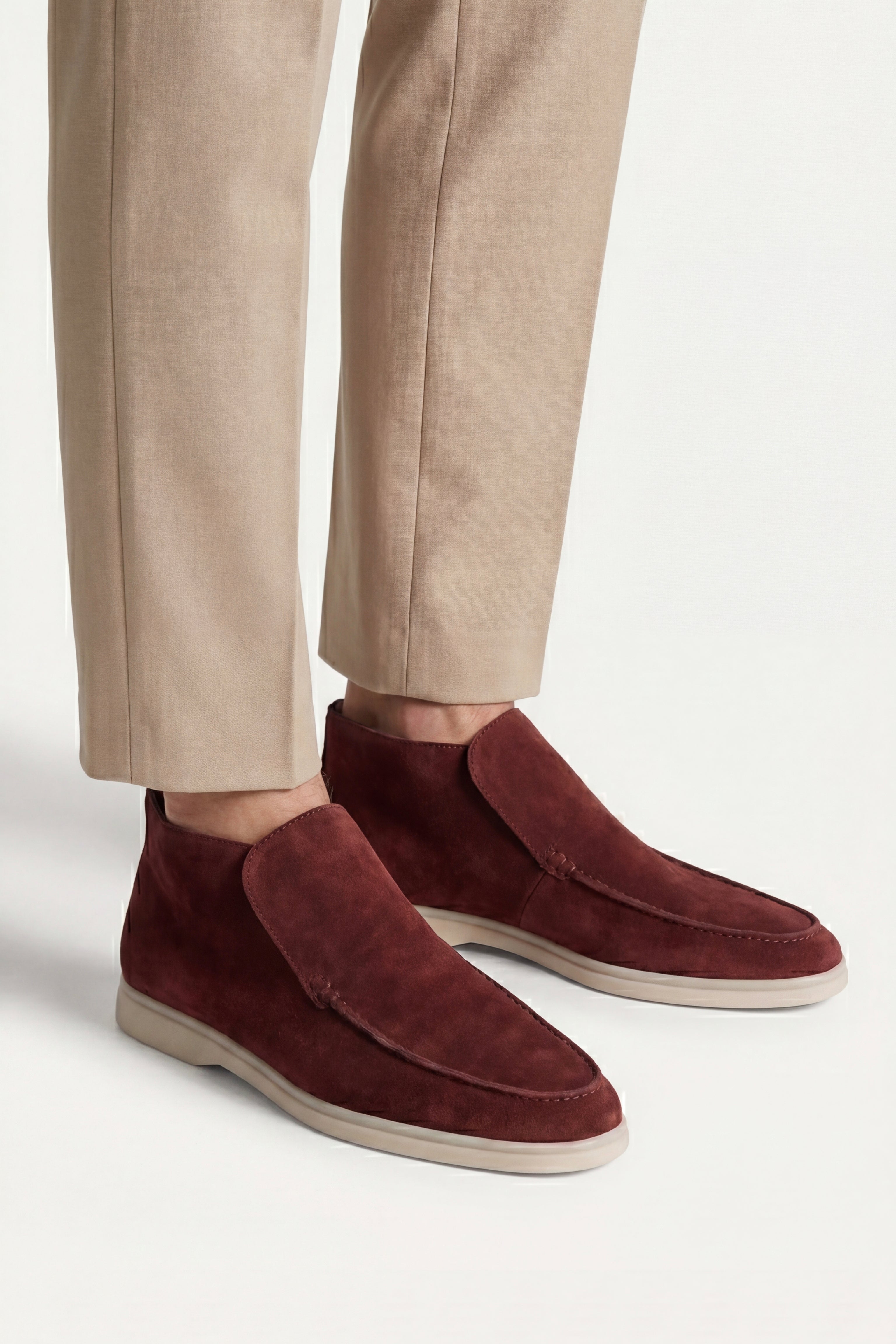 High Top Capri in Camoscio Borgogna | Nico Milan