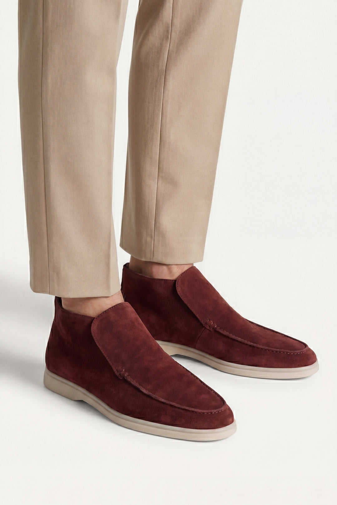 High Top Capri in Camoscio Borgogna | Nico Milan