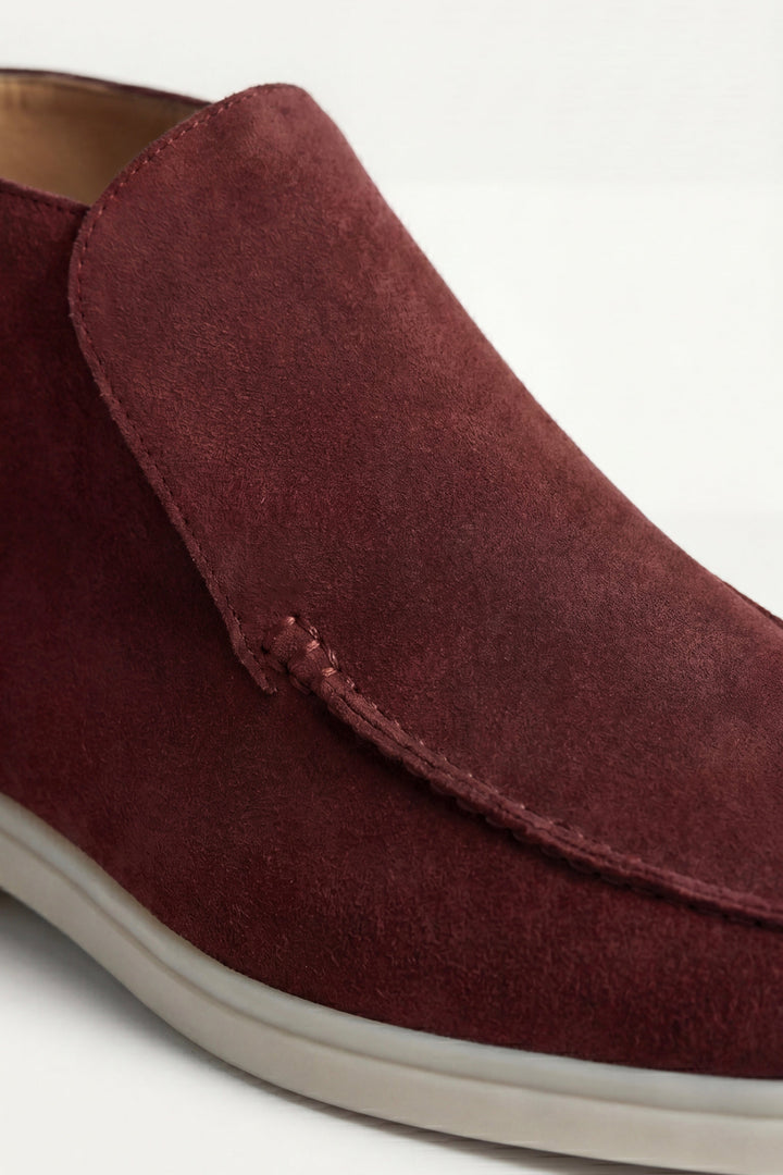 High Top Capri in Camoscio Borgogna | Nico Milan