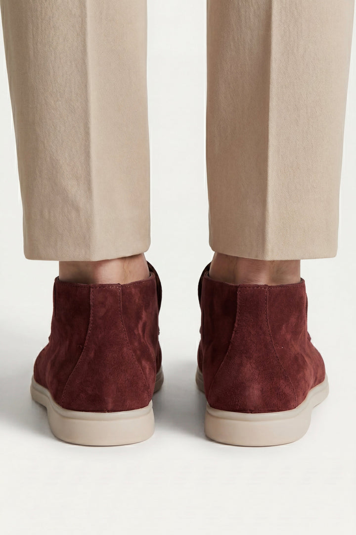High Top Capri in Camoscio Borgogna | Nico Milan