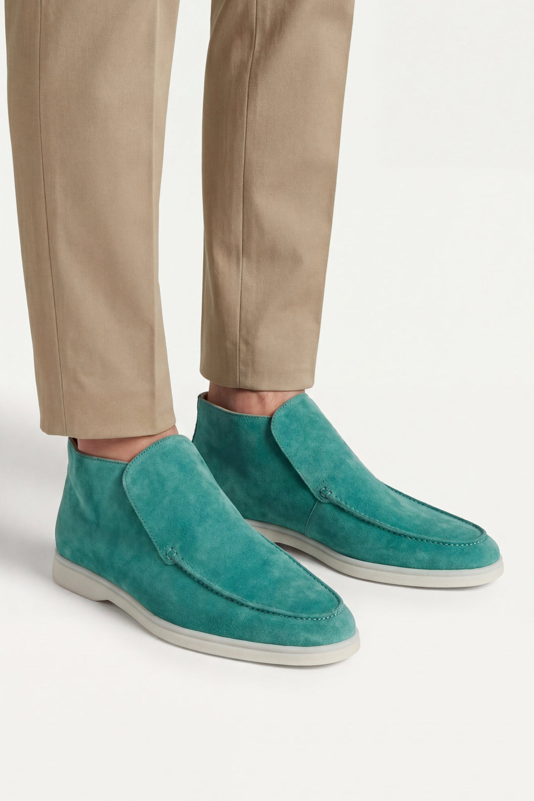 High Top Capri in Camoscio Turchese | Nico Milan