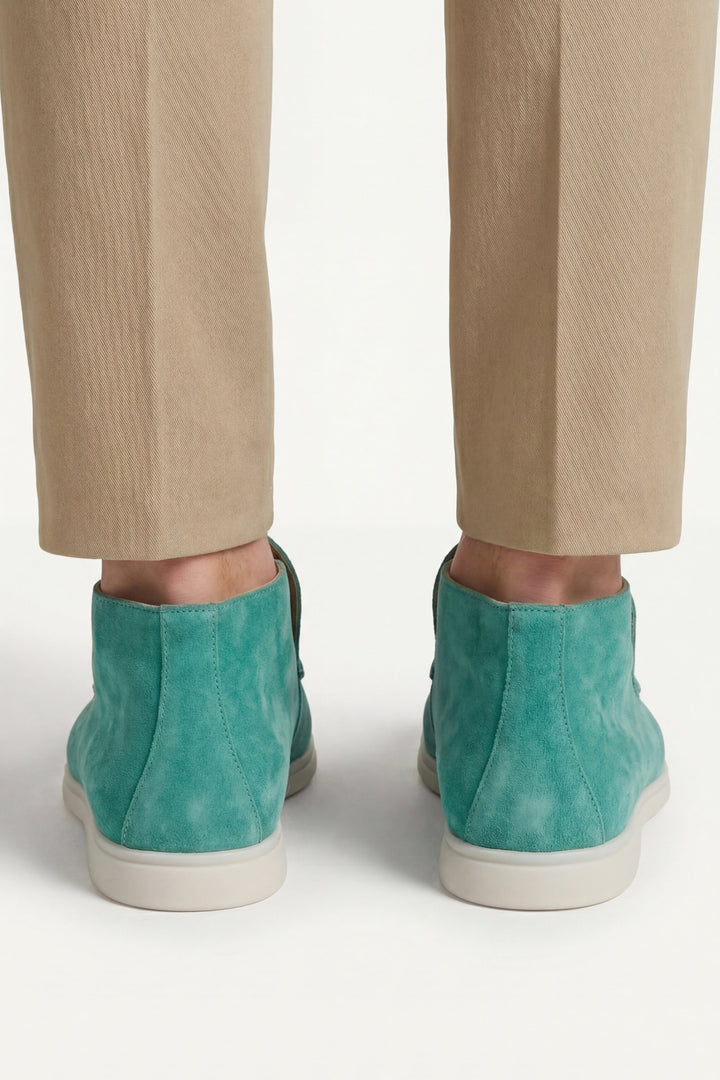 High Top Capri in Camoscio Turchese | Nico Milan