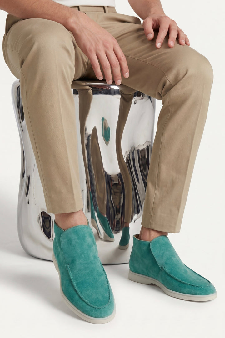 High Top Capri in Camoscio Turchese | Nico Milan