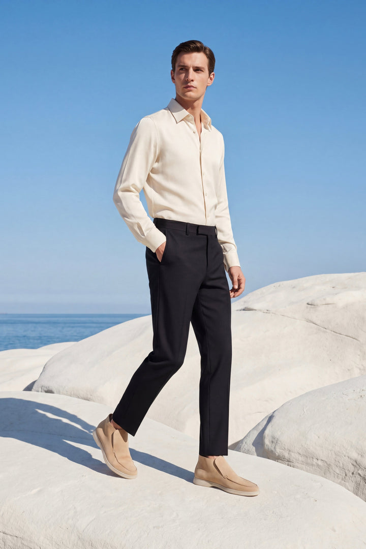 High Top Capri in Camoscio Beige | Nico Milan