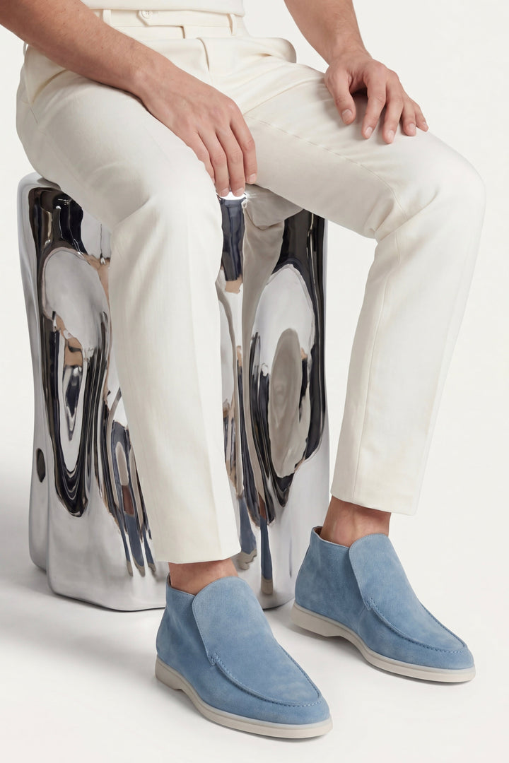 High Top Capri in Camoscio Azzurro Cielo | Nico Milan