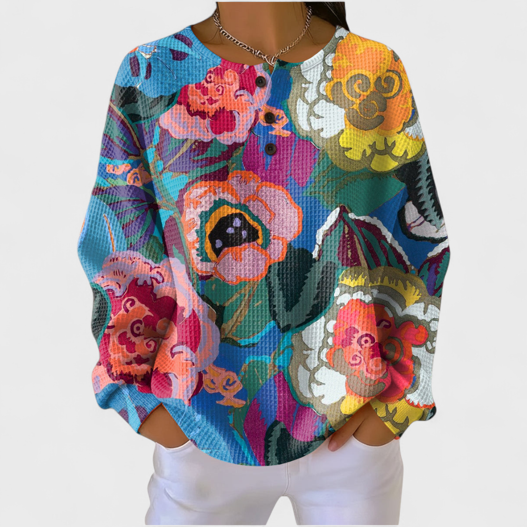 Chloé | Maglione a grandi fiori colorati | Nico Milan