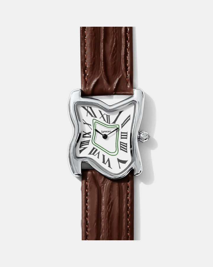 Orologio Melting Quadrato Argento Large | Nico Milan
