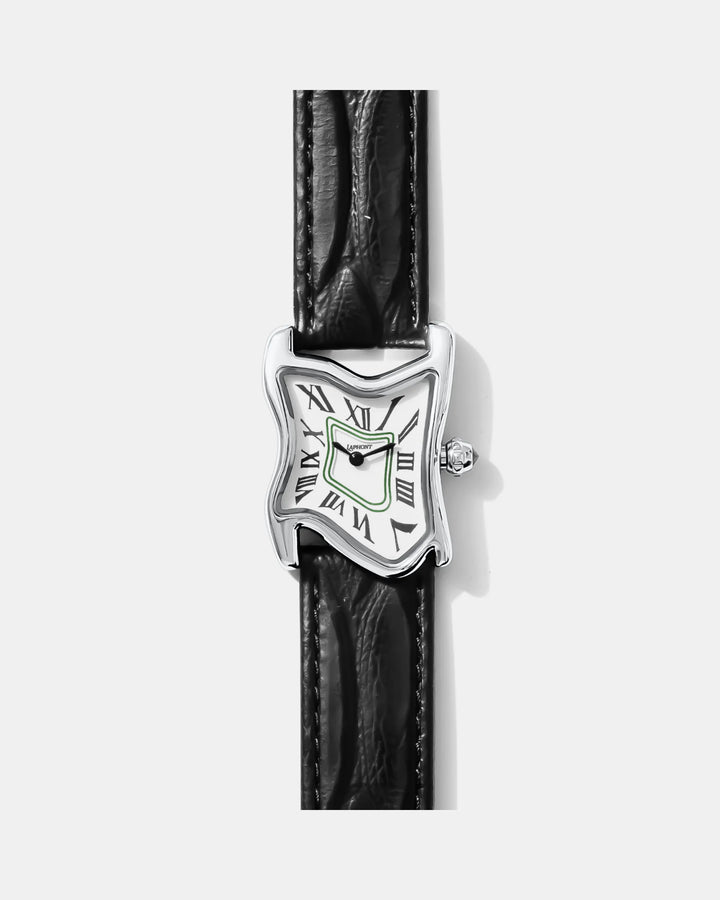 Orologio Melting Quadrato Argento Small | Nico Milan