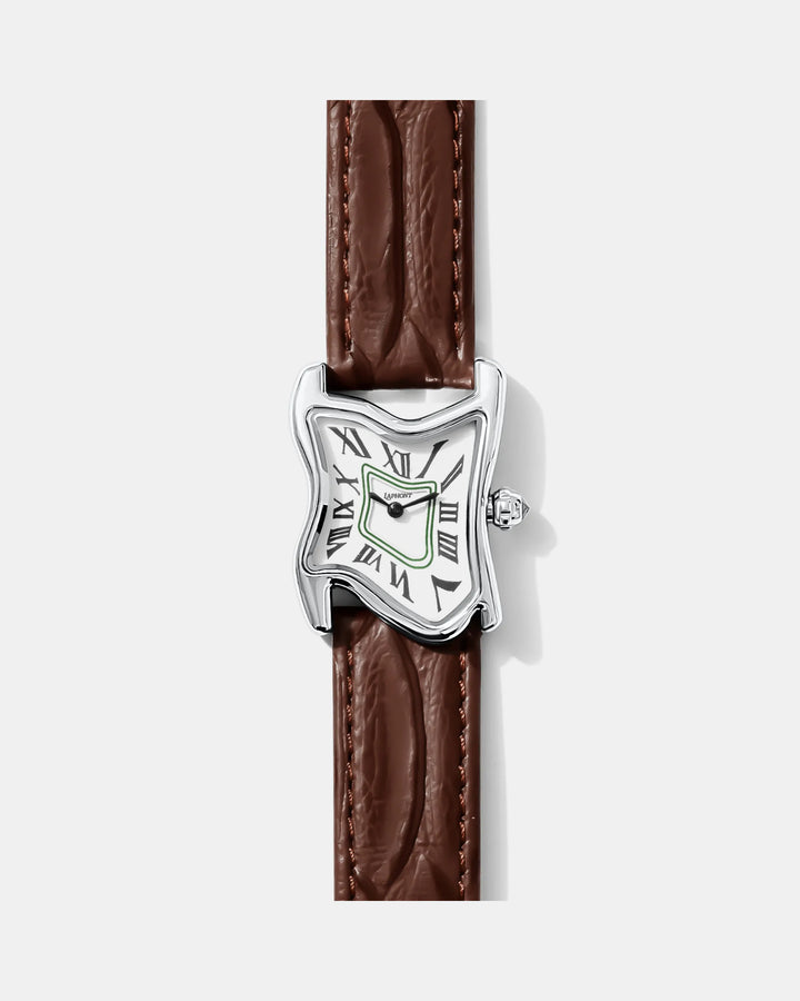 Orologio Melting Quadrato Argento Small | Nico Milan
