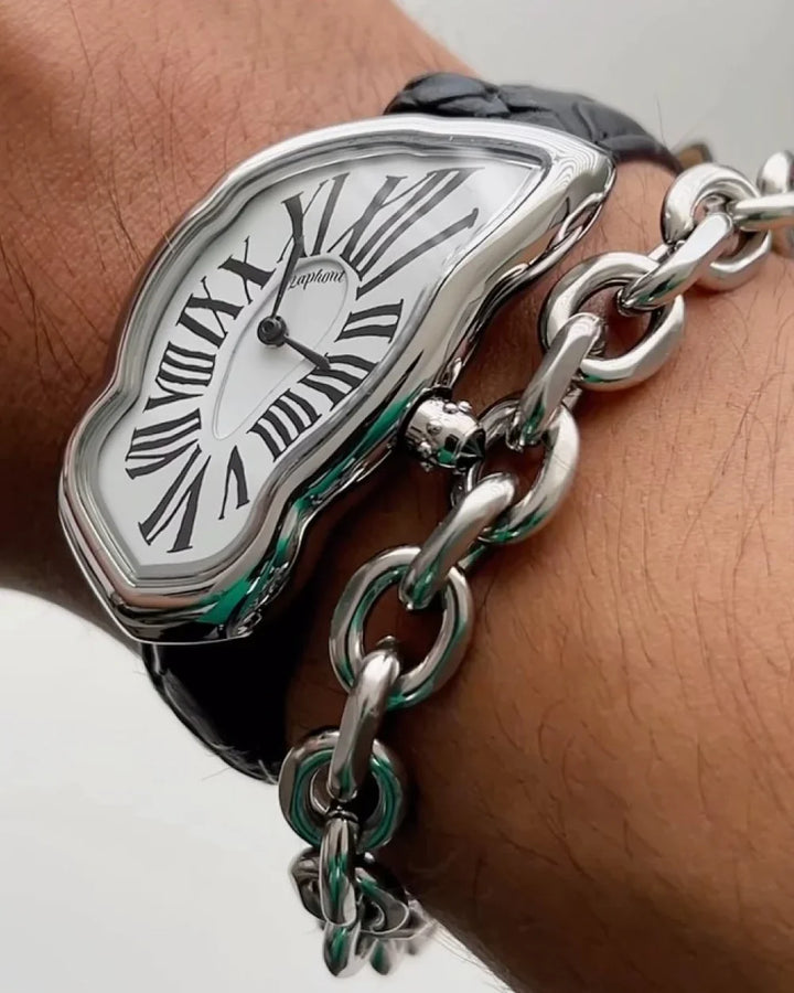 Orologio Melting Argento Large | Nico Milan