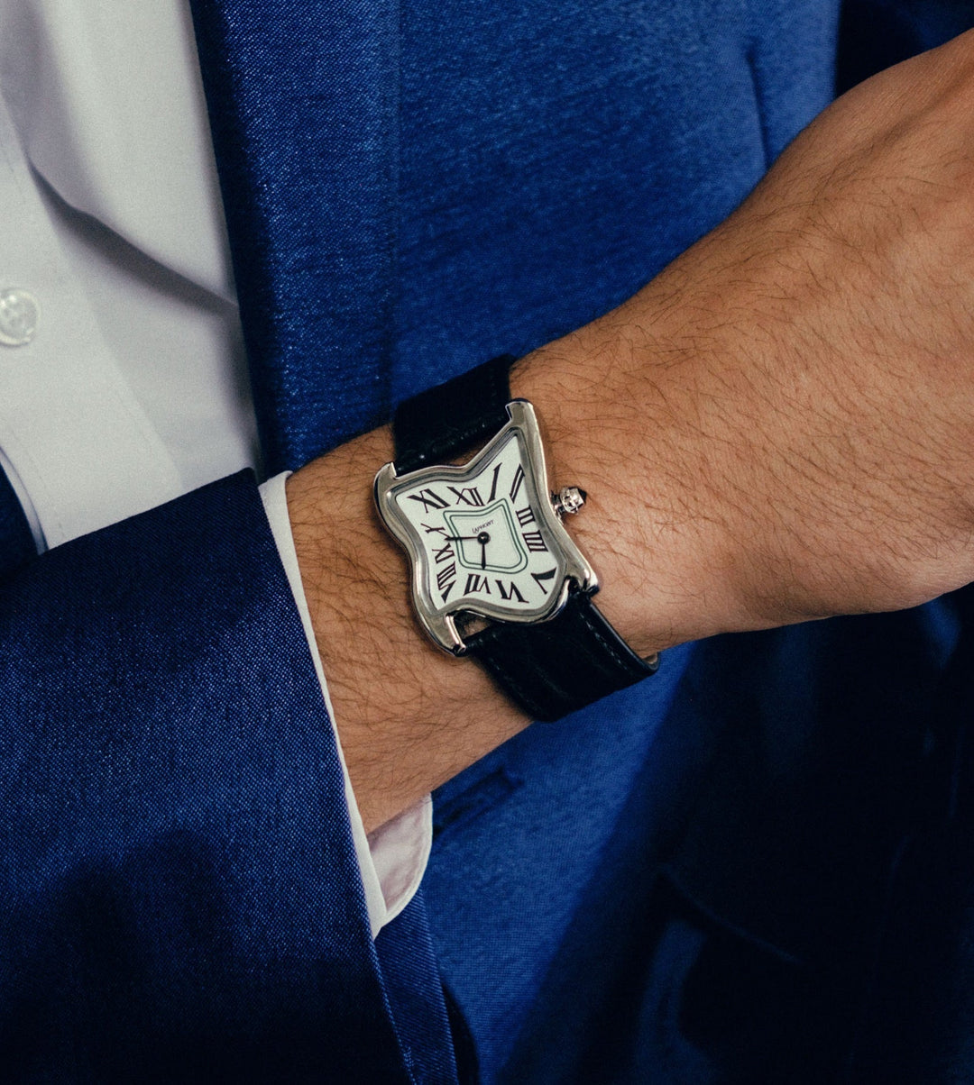 Orologio Melting Quadrato Argento Large | Nico Milan