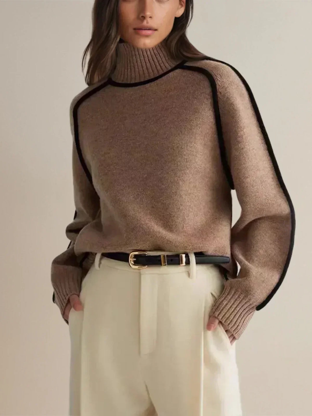 Sandrine | Maglione elegante a collo alto | Nico Milan