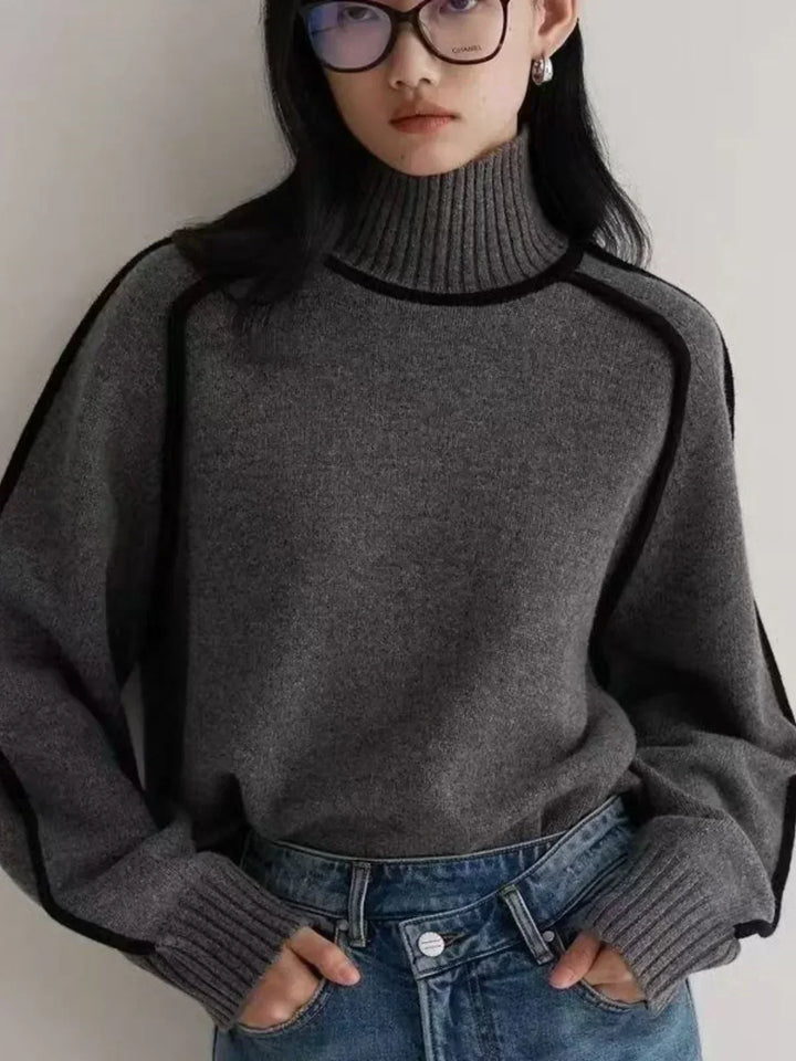 Sandrine | Maglione elegante a collo alto | Nico Milan