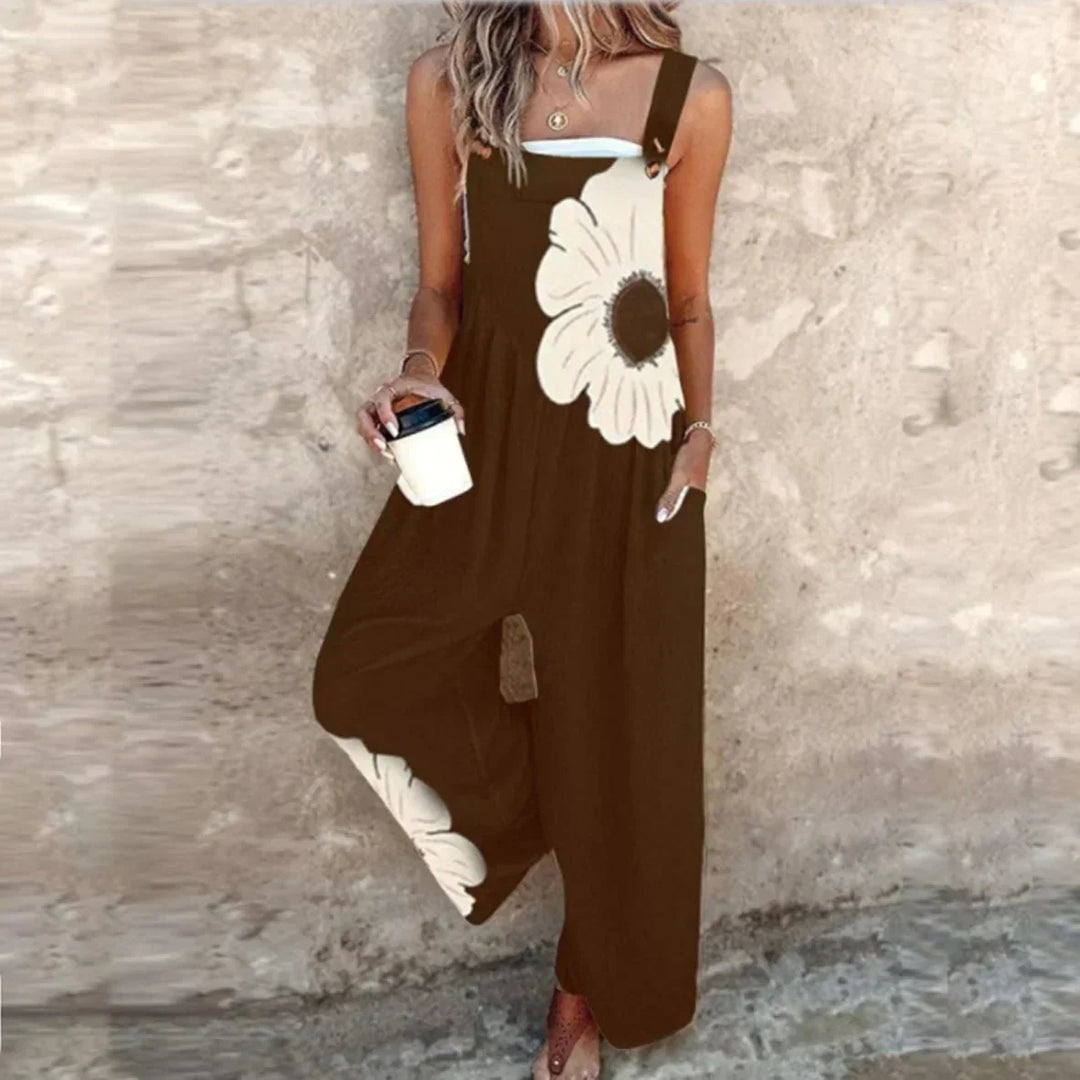 Jumpsuit Relaxed Fit in Nero Stampato | Nico Milan