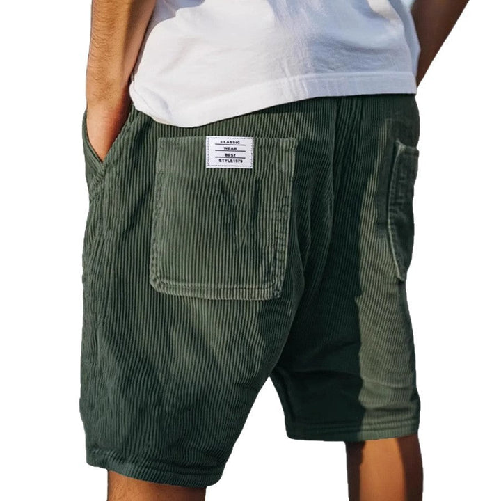 Pantaloncini Victor in Velluto con Tasca a Toppa | Nico Milan