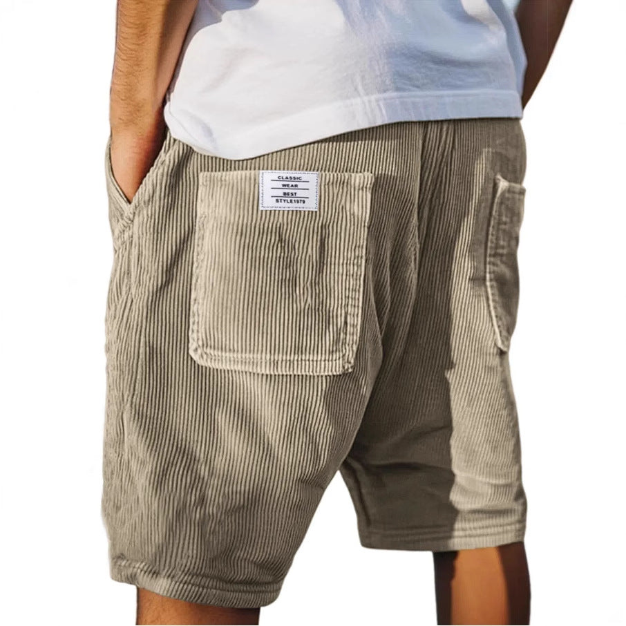 Pantaloncini Victor in Velluto con Tasca a Toppa | Nico Milan