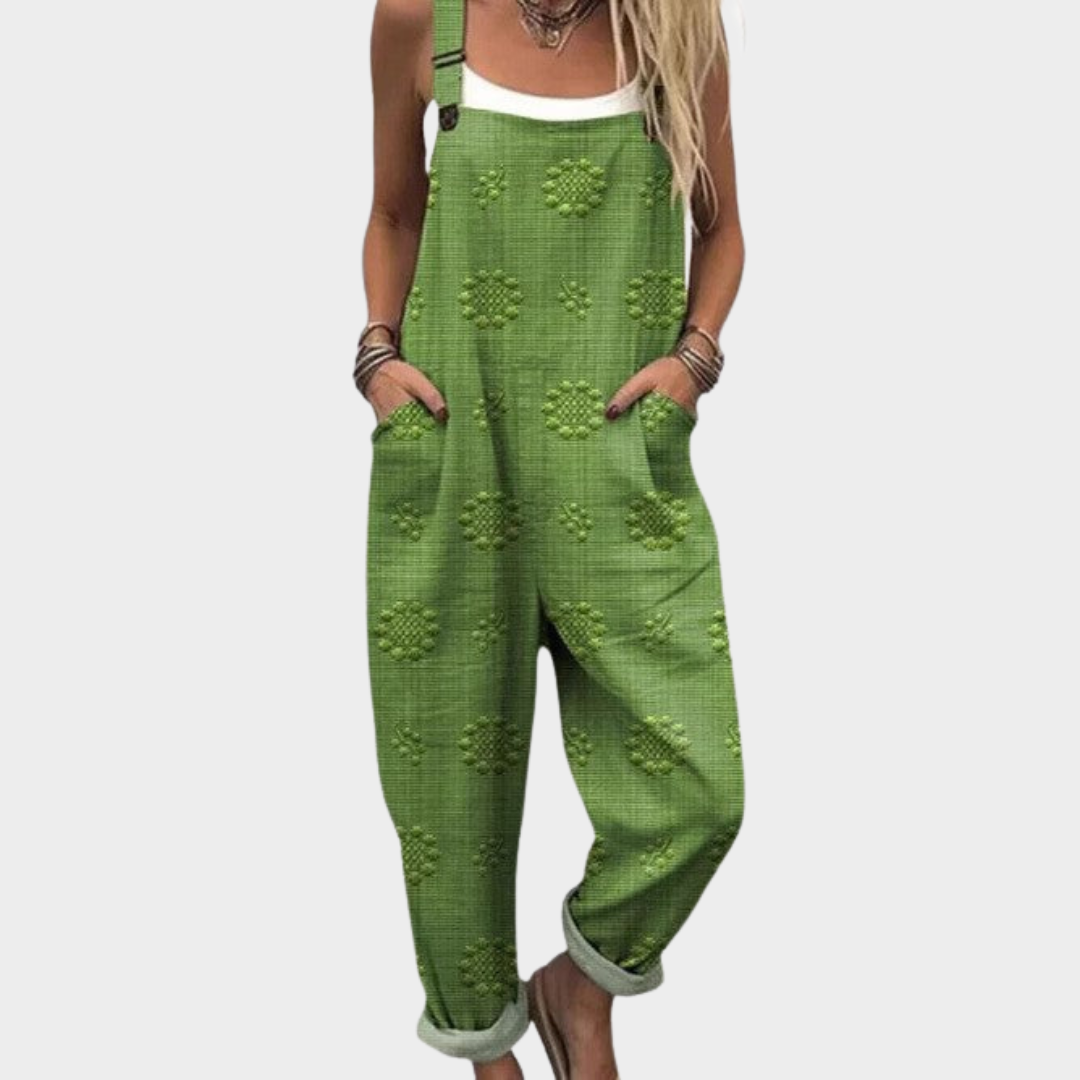 Salopette – Verde Comfort con Design Floreale | Nico Milan