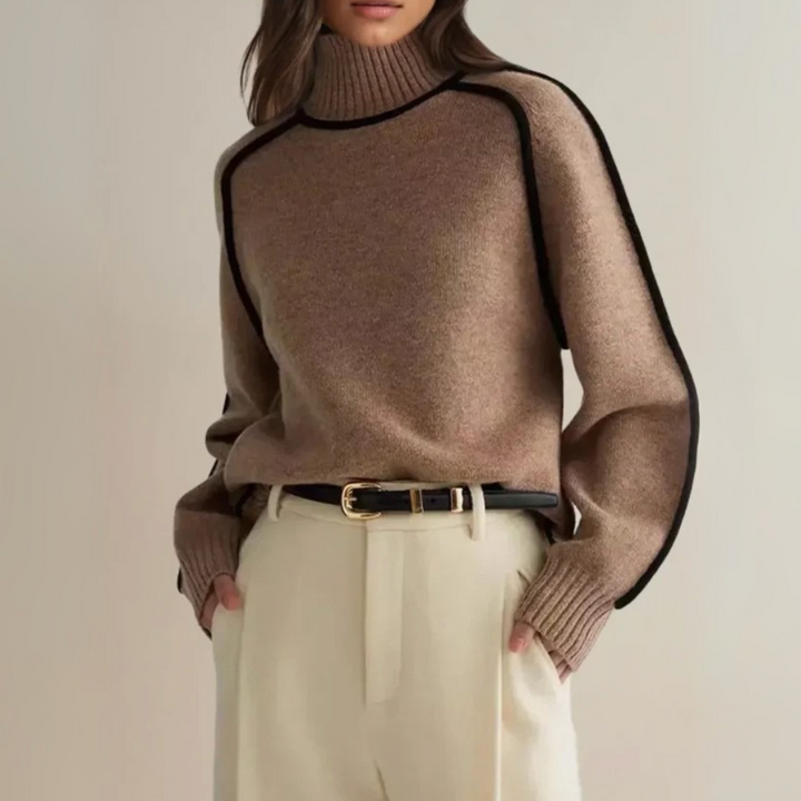 Sandrine | Maglione elegante a collo alto | Nico Milan