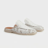 Yacht Mule Croco Bianco | Nico Milan
