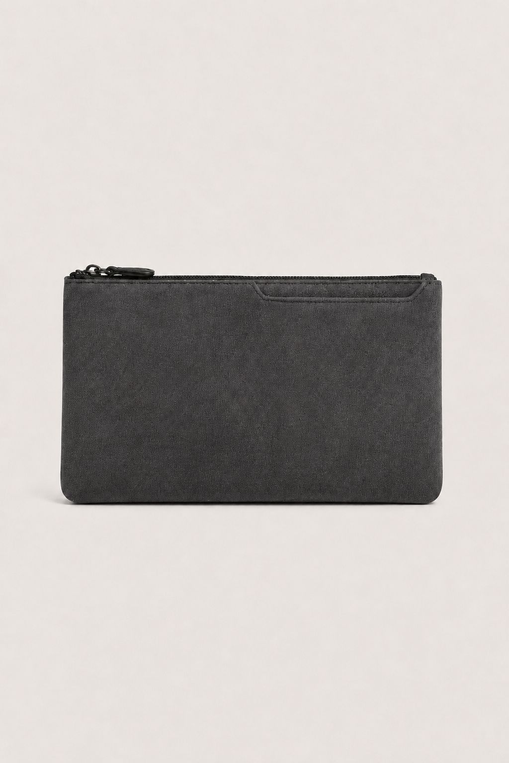 Borsa a Clutch Alcantara Grigio Scuro