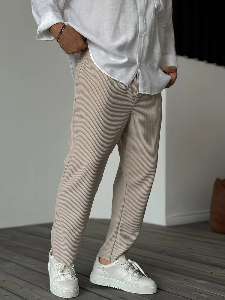 Pantaloni Plissé Relax Fit | Nico Milan