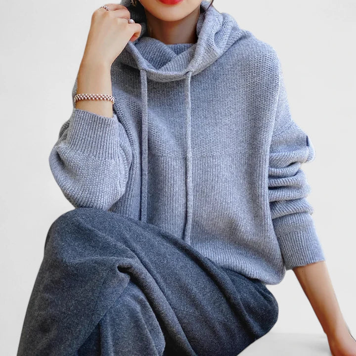 Jeanne | Felpa con Cappuccio in Maglia Confortevole | Nico Milan