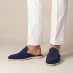 Yacht Mule in Camoscio Blu Navy | Nico Milan