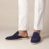 Yacht Mule in Camoscio Blu Navy | Nico Milan