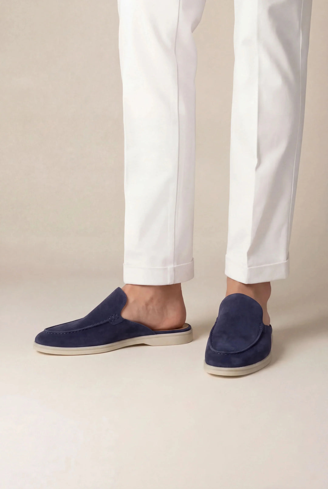 Yacht Mule in Camoscio Blu Navy | Nico Milan