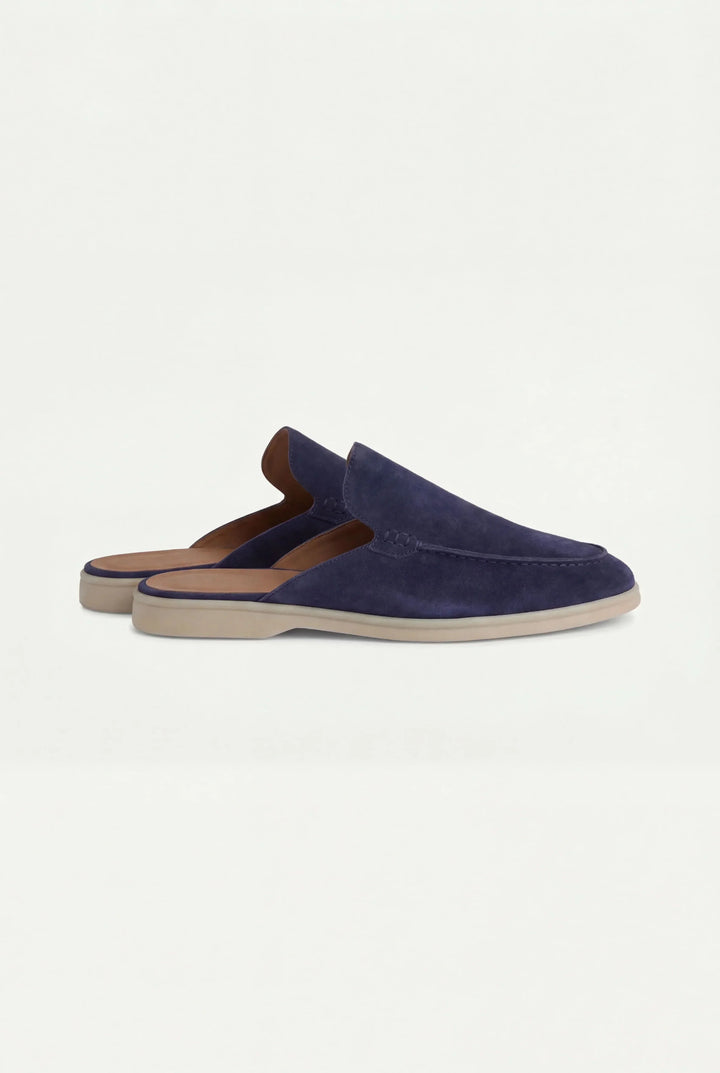Yacht Mule in Camoscio Blu Navy | Nico Milan