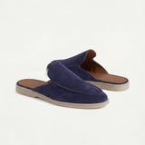 Yacht Mule in Camoscio Blu Navy | Nico Milan