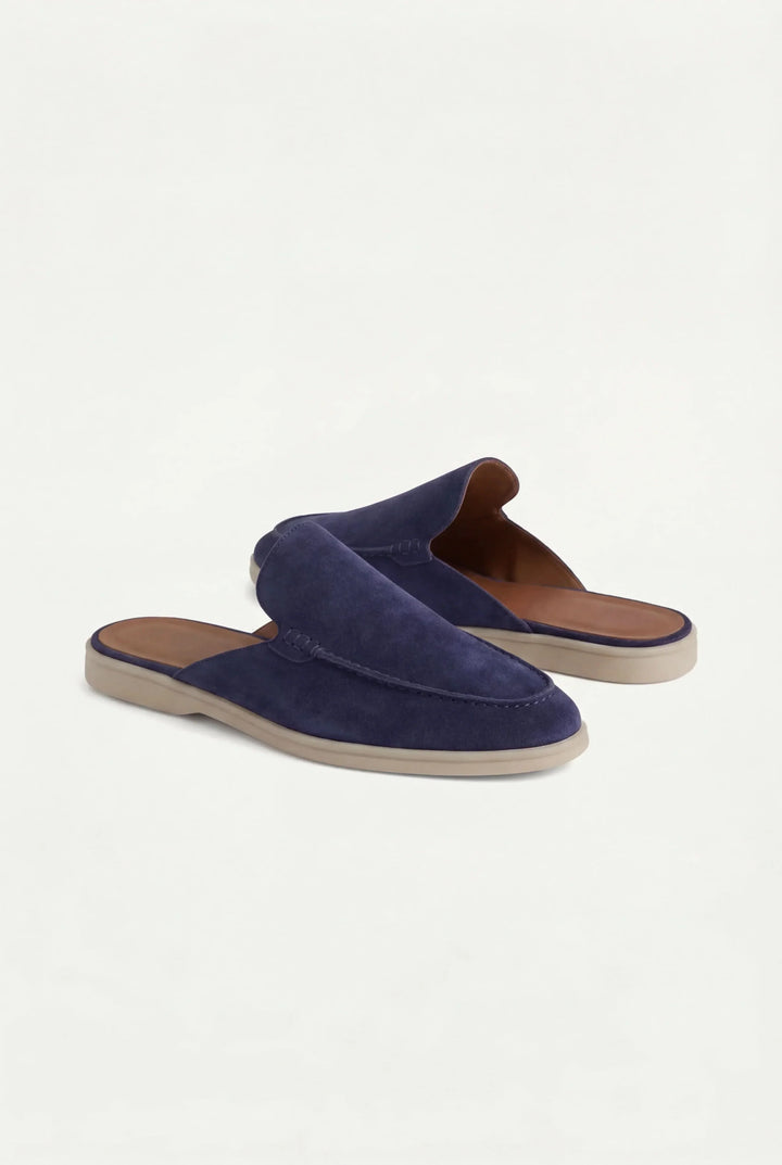 Yacht Mule in Camoscio Blu Navy | Nico Milan