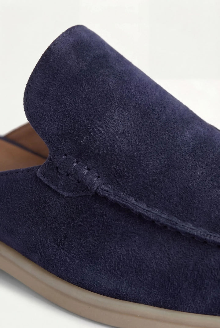 Yacht Mule in Camoscio Blu Navy | Nico Milan
