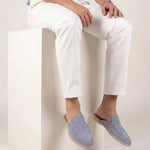 Yacht Mule in Camoscio Azzurro | Nico Milan