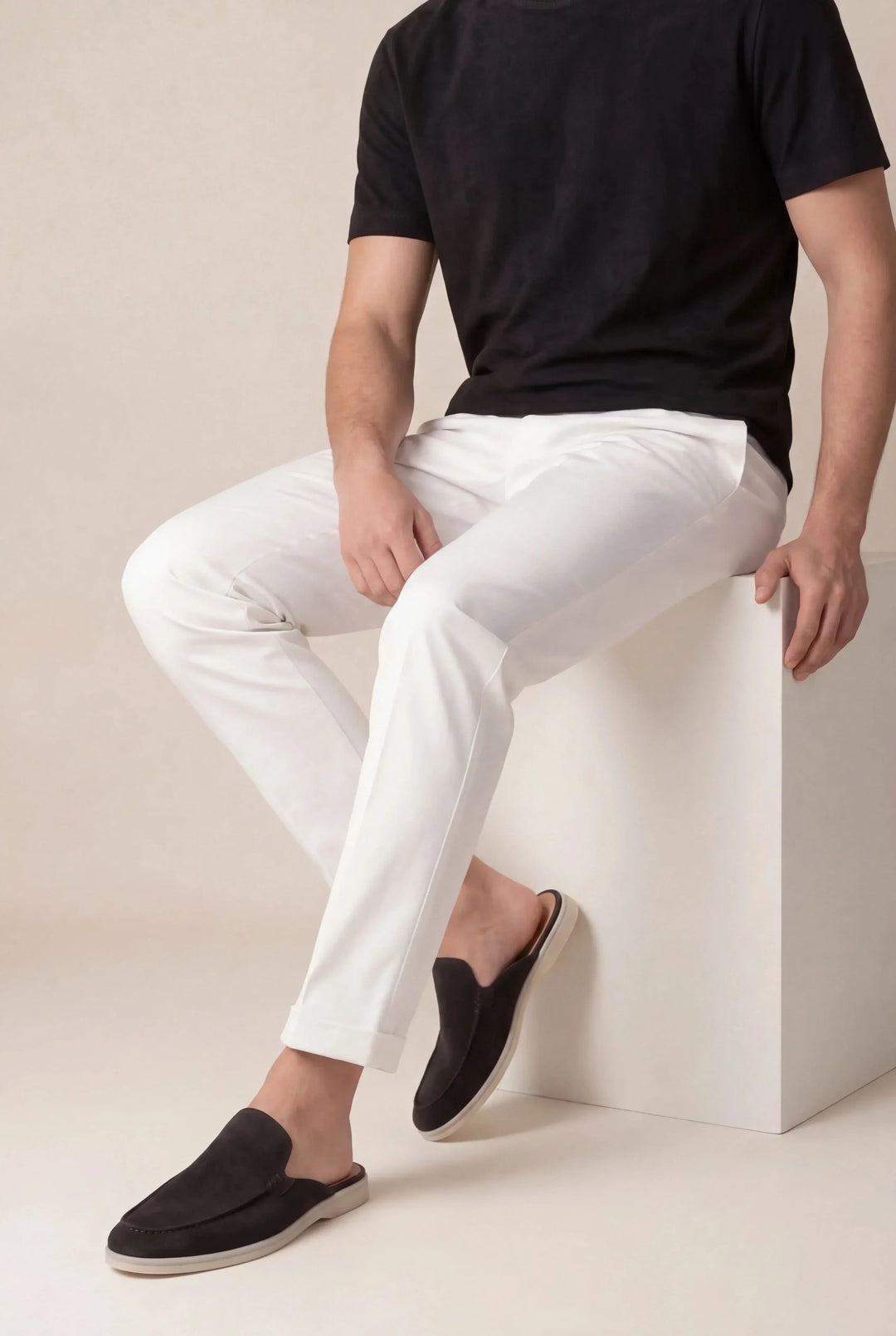 Yacht Mule in Camoscio Nero | Nico Milan