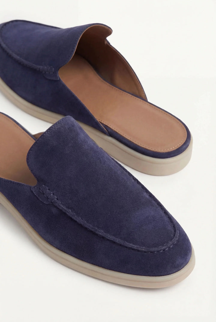 Yacht Mule in Camoscio Blu Navy | Nico Milan