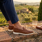 Mocassino Intrecciato Sorrento Cuoio | Nico Milan