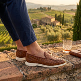 Mocassino Intrecciato Sorrento Cuoio | Nico Milan