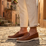 Mocassino Intrecciato Sorrento Cuoio | Nico Milan