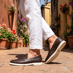 Mocassino Intrecciato Sorrento Moro | Nico Milan