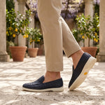 Mocassino Intrecciato Sorrento Blu | Nico Milan