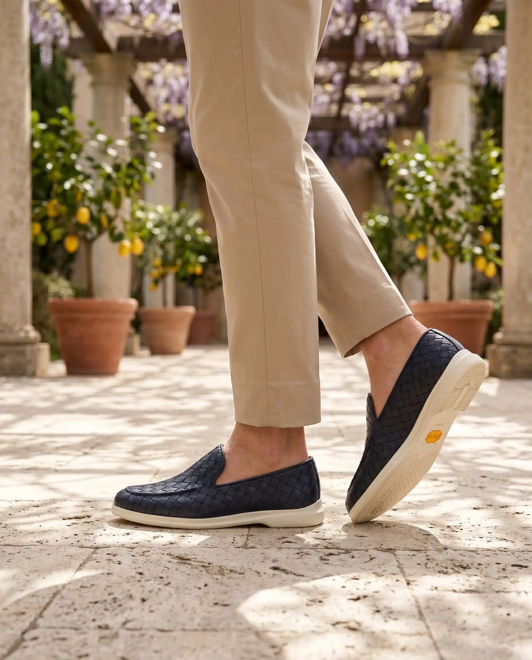 Mocassino Intrecciato Sorrento Blu | Nico Milan