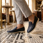 Mocassino Intrecciato Sorrento Blu | Nico Milan