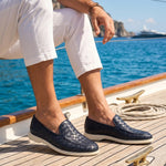 Mocassino Intrecciato Sorrento Blu | Nico Milan