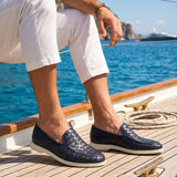 Mocassino Intrecciato Sorrento Blu | Nico Milan