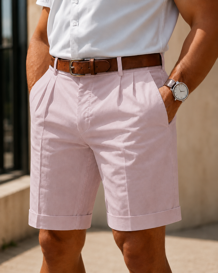 Pantaloncini Lennox con Pince e Risvolto | Nico Milan