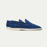 Mocassino Classico in Camoscio Blu Berry