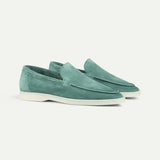 Mocassino Classico in Suede Blu Apple